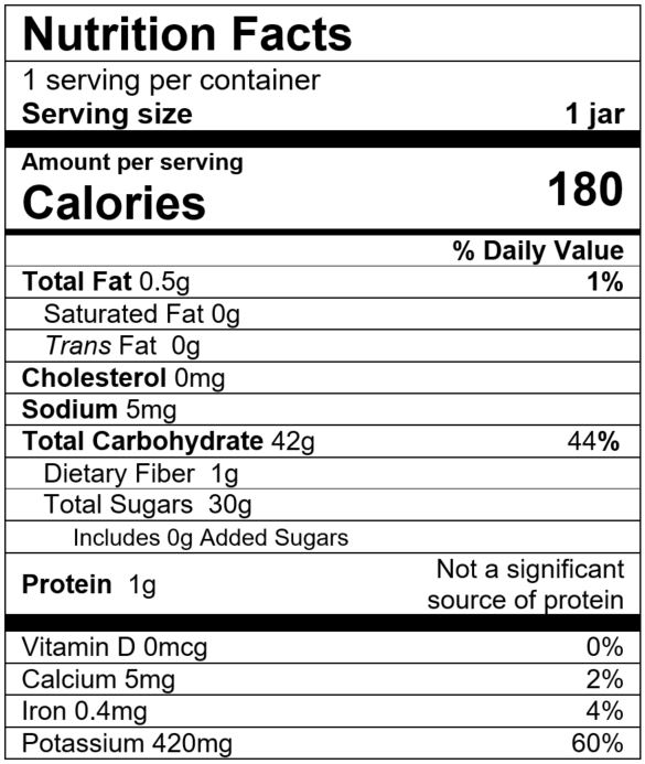 Nutrition Facts Banana Blueberry Rice Pudding